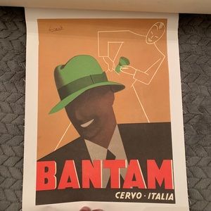 Vintage Advertising Poster signed
